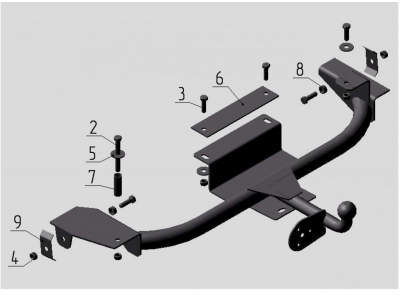 Фаркоп Avtos для Daewoo Nexia 1995-2016