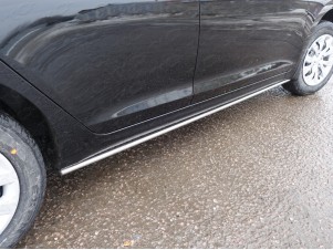 Защита штатных порогов 25 мм для Hyundai Solaris № HYUNSOL17-05