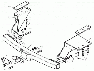 ТСУ Фаркоп Лидер-Плюс для Mitsubishi Outlander № M105-F