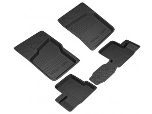 Коврики салона Rezkon резиновые 4 штуки для Daewoo Nexia № 1014015100
