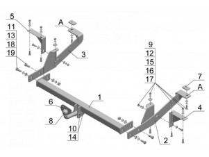 ТСУ Фаркоп Avtos на Fiat Ducato № FA 05